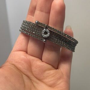 Anne Klein multi strand adjustable cz bracelet